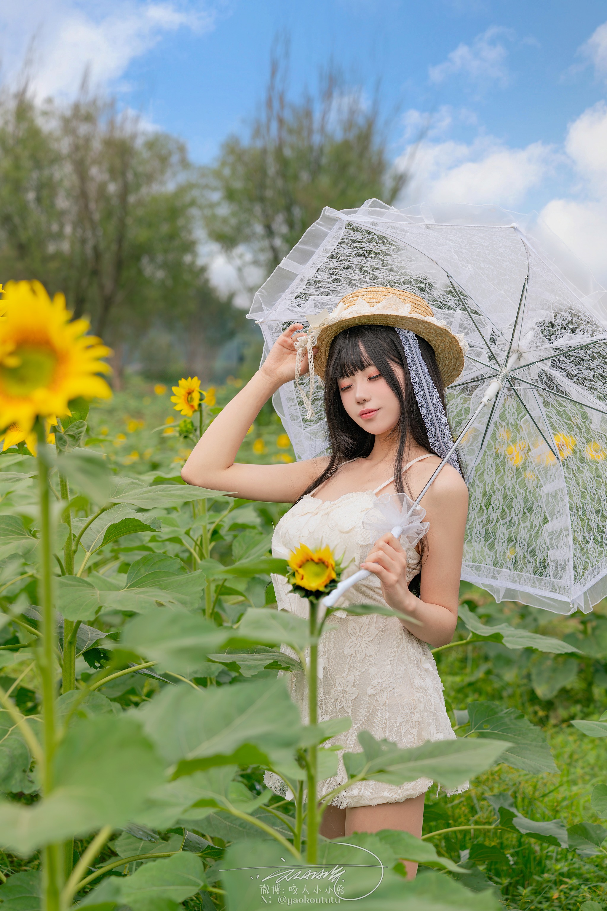 咬一口兔娘 - NO.165 (黏黏团子兔) 夏の葵 [73P1V]-XikXak